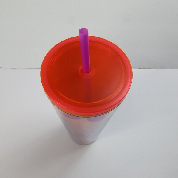 NWT- Starbucks Target Exclusive Hop Venti Tumbler Cold Cup Orange Spring Floral - Picture 3 of 5